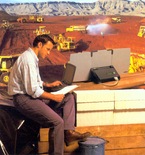 Portable satelite modem